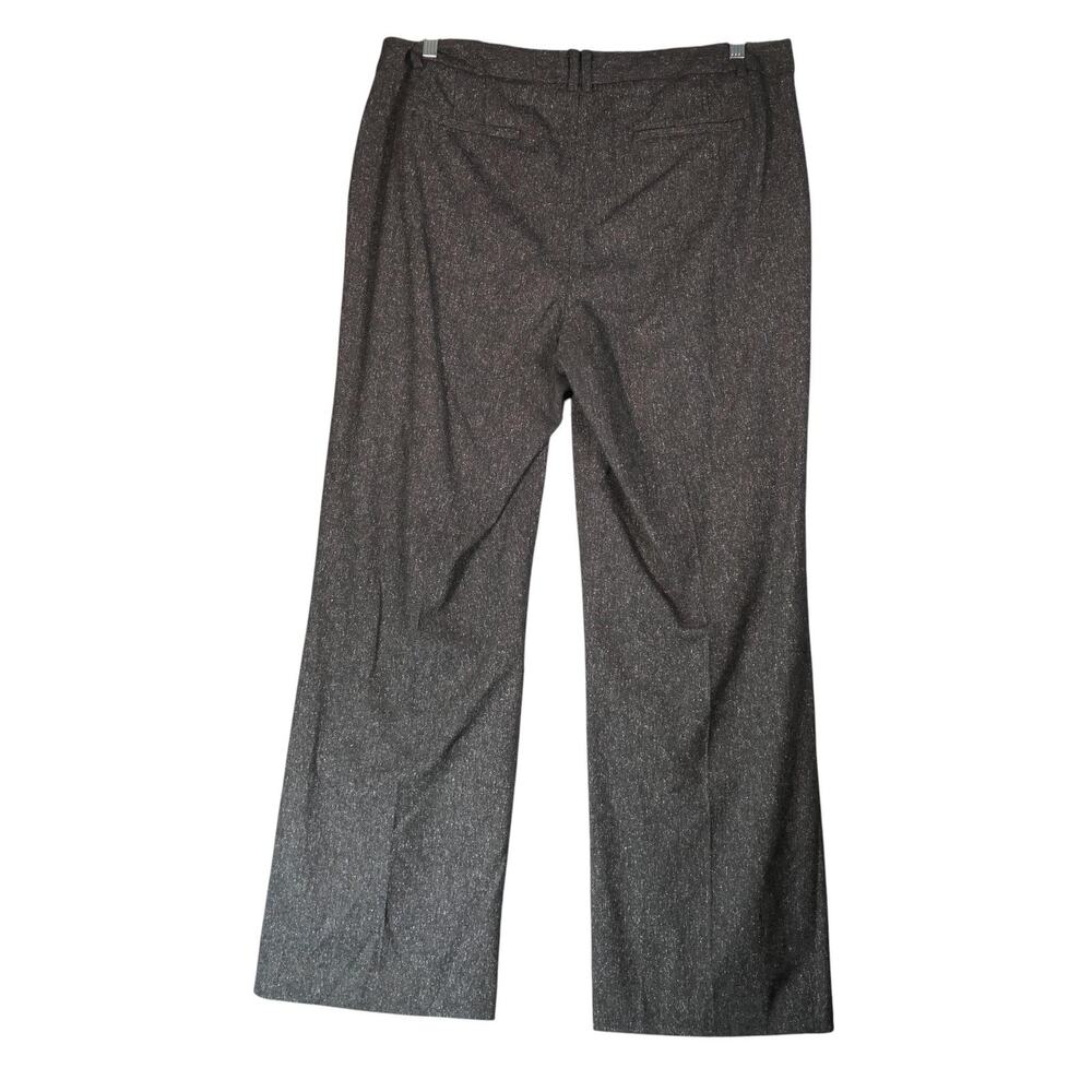 Talbots Dress Pants Womens 18 Gray Wool Blend Wide Leg Lined Windsor Career - Picture 8 of 11